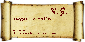 Margai Zoltán névjegykártya